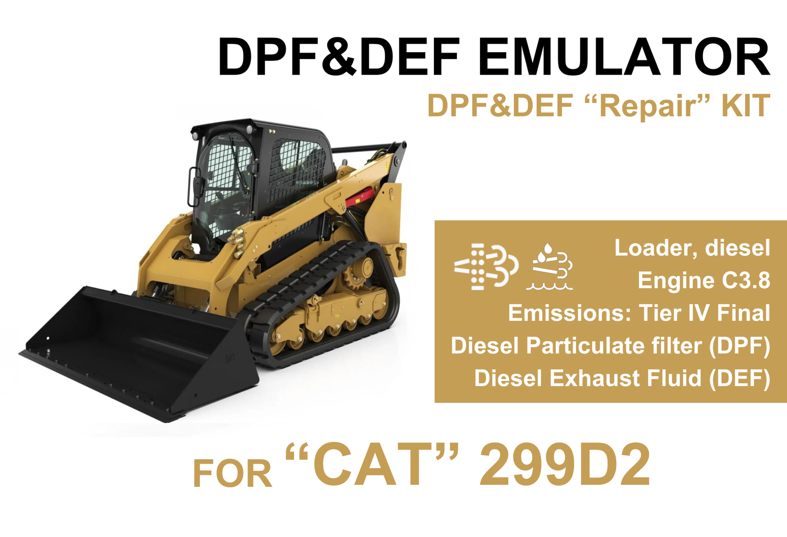 DPF&DEF "Repair" Kit For "CAT" 299D2