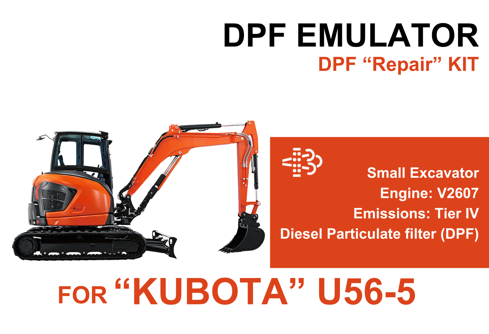 DPF "Repair" Kit for "Kubota" U56-5