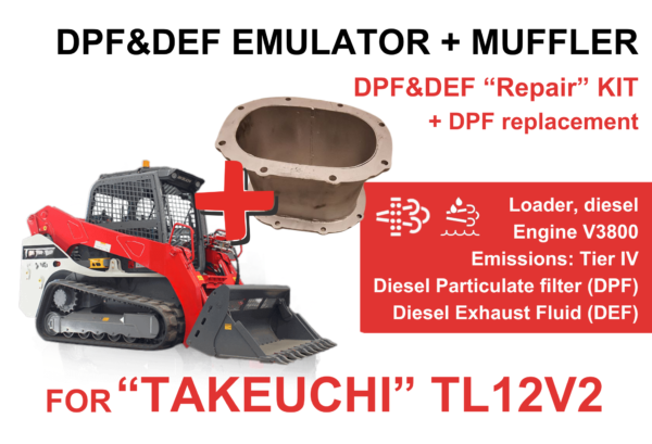 DPF&DEF repair KIT for "Takeuchi" TL12 V2 Loader + Muffler