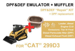 DPF&DEF "Repair" Kit for "CAT" 299D3 Loader + DPF Muffler