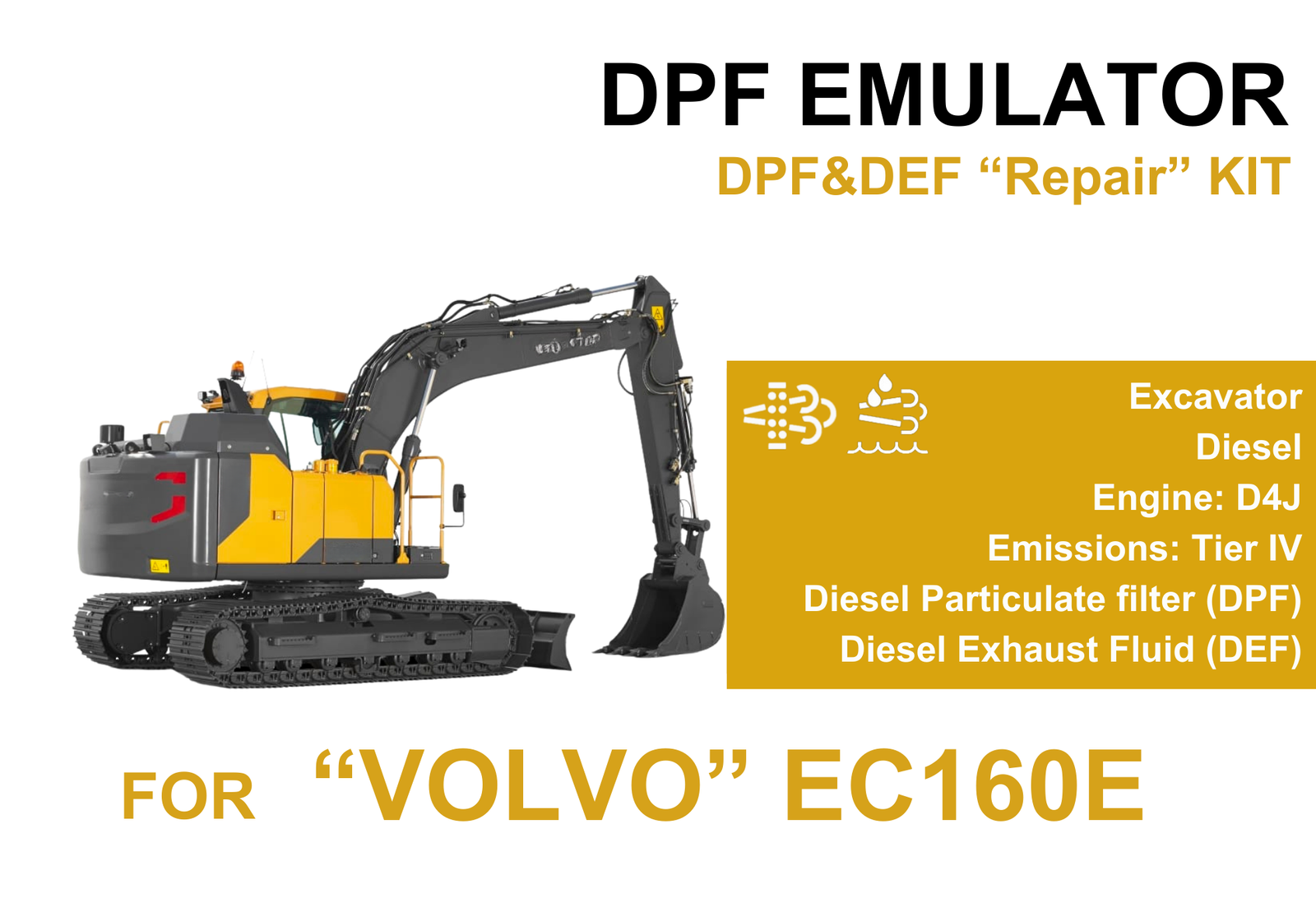 DEF & DPF "Repair" Kit for "VOLVO" EC160E D4J Engine (2015 and newer)