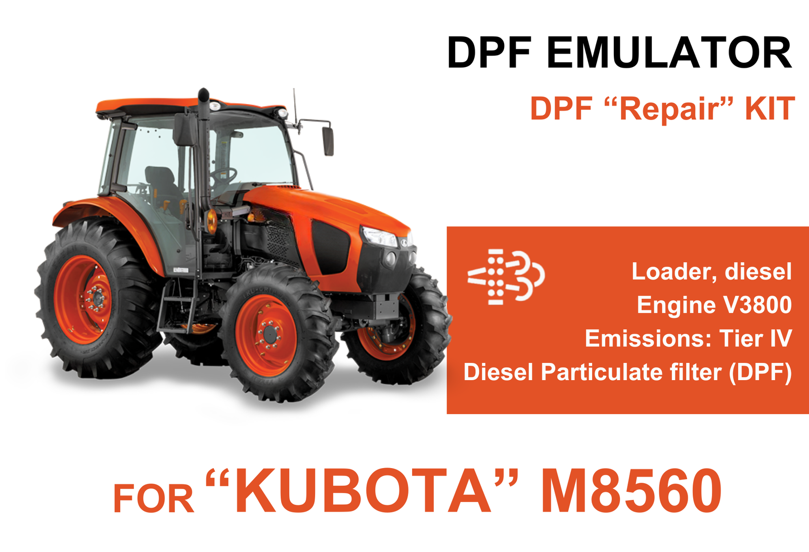 DPF "Repair" Kit for "Kubota" M8560