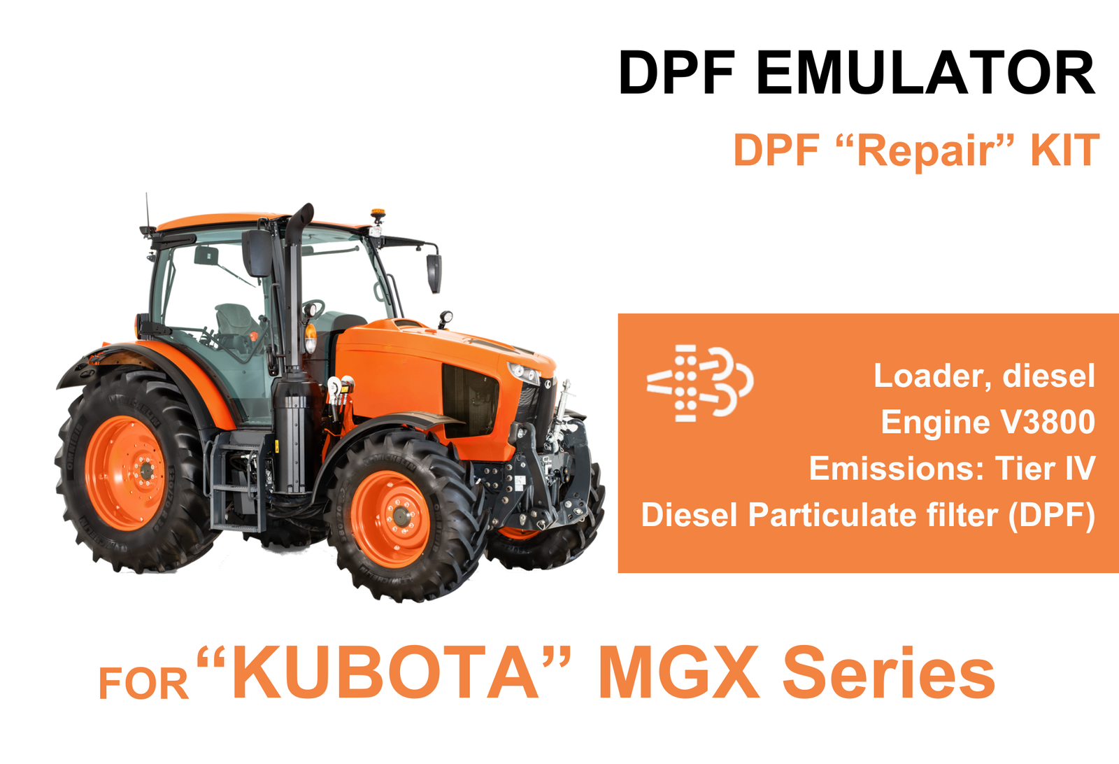 DPF "Repair" Kit for "Kubota" MGX Series