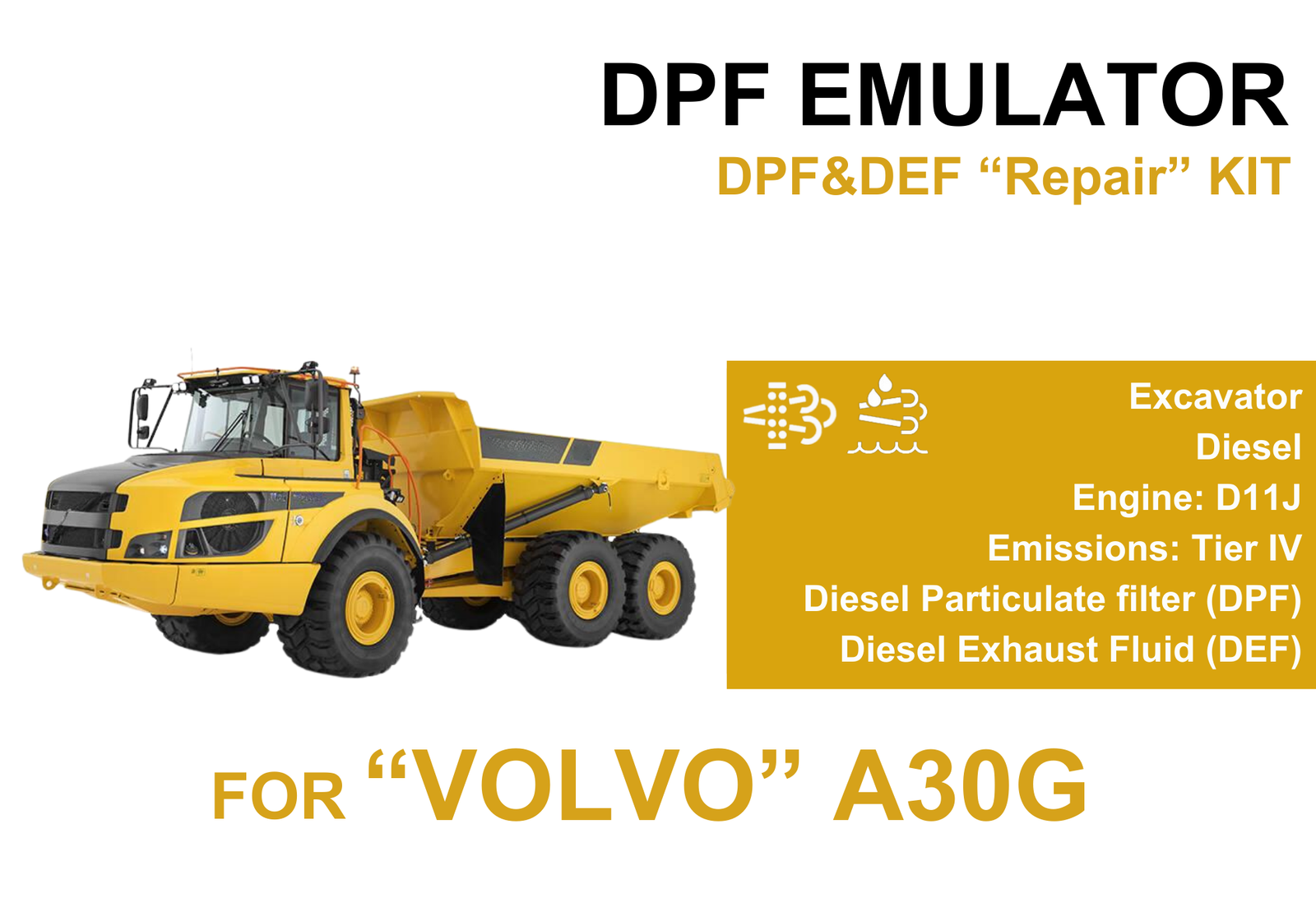 DEF & DPF "Repair" Kit for "VOLVO" A30G D11J (2015 and newer)