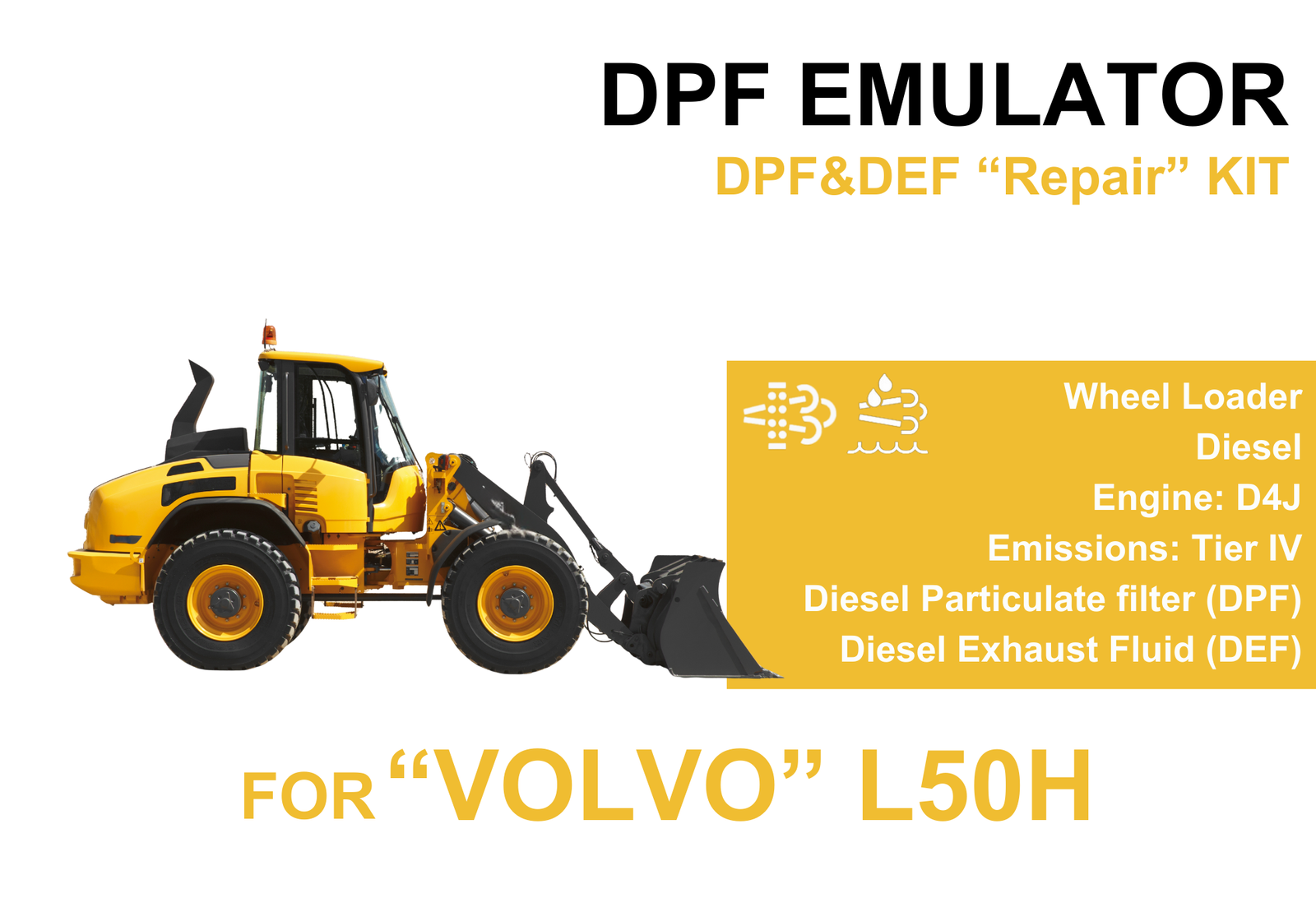 DEF & DPF "Repair" Kit for "VOLVO" L50H D4J (2015 and newer)