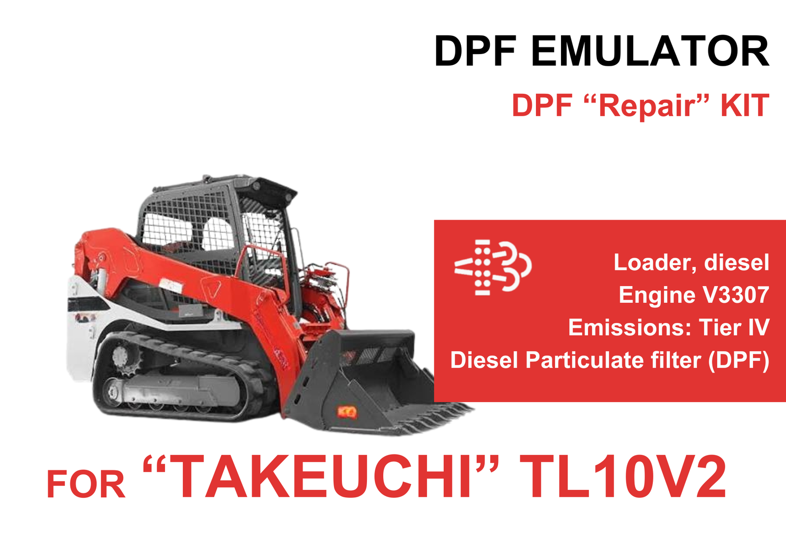 DPF "Repair" Kit for "Takeuchi" TL10V2